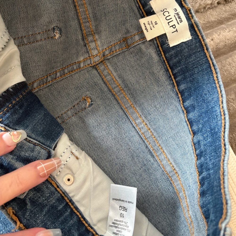 Maurices Sculpt Regular High Rise Straight Blue Denim Jeans size 10 - Picture 5 of 5